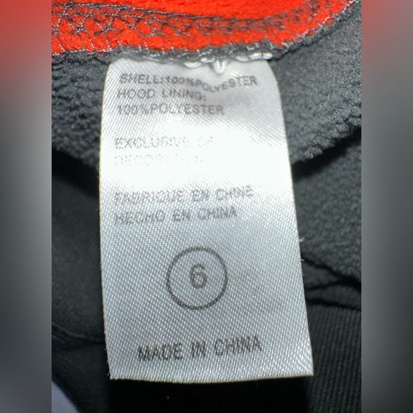 Nike Kids Boys Therma Fit Pullover Hoodie Big Logo Grey Orange Size 6 - Picture 8 of 8